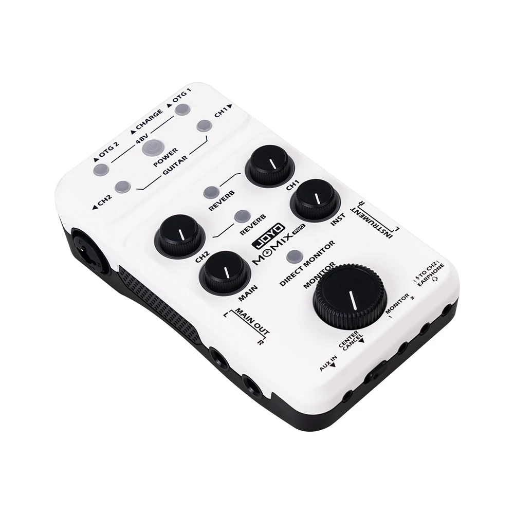 JOYO MOMIX PRO Portable Sound Card 2 OTG Ports Recording Live Streaming Audio-to-video Sync Stereo Audio Mixer for Guitar Bass