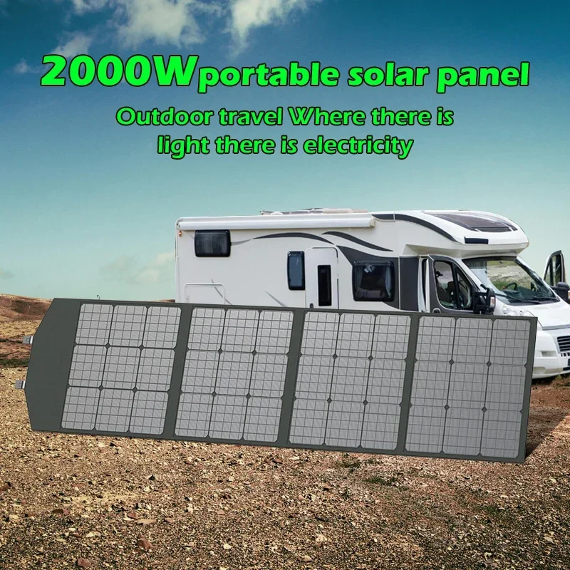 Flexibel, opvouwbaar, hoog rendement zonnepaneel, reis-, telefoon- en boot, draagbare 12V 2000w 1500w 1000w 500w zonnepaneelkit