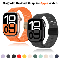 Magnetic Braided Strap for Apple Watch Band Ultra 3/2 49mm 45mm 41mm Bracelet Iwatch Series 10 9 876 SE 543 38 46 42mm 44mm 40mm