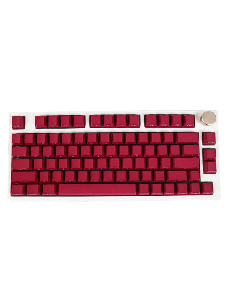 Classic red keycap side engraved solid color transparent PBTOEM68758098 keyboard cap