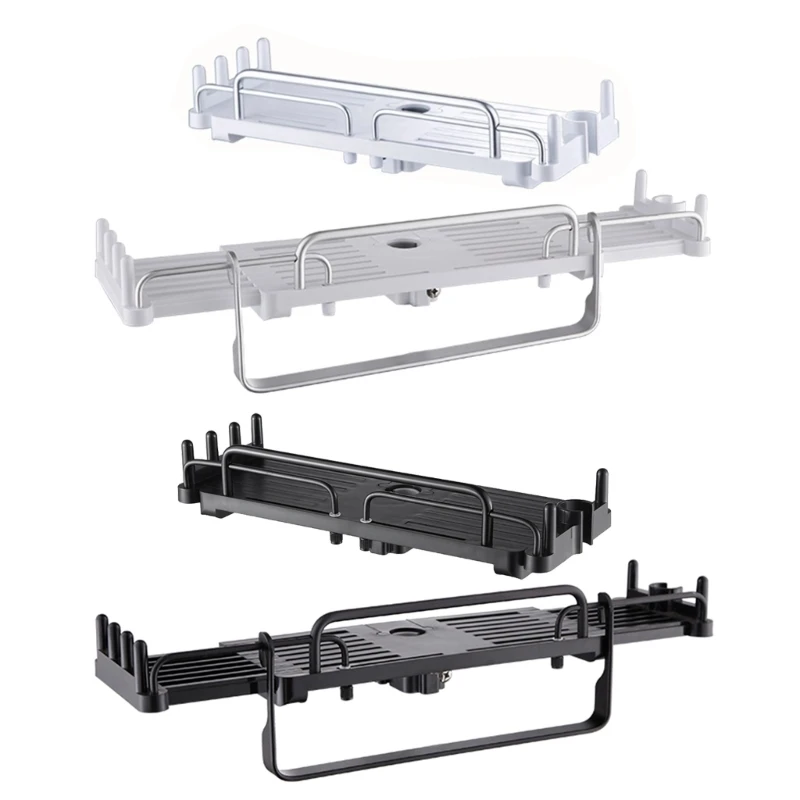 

2Set No Punching Shower Shelf Storage Rack for Kitchen Bathroom Easily Install Dropship