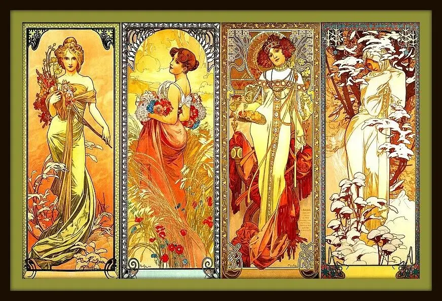 Alphonse Mucha (Alfons) Chandon impressão giclée Coleção de trabalhos famosos Pintura a óleo Arte POSTER DE SEDA Arte de parede Decoração de casa