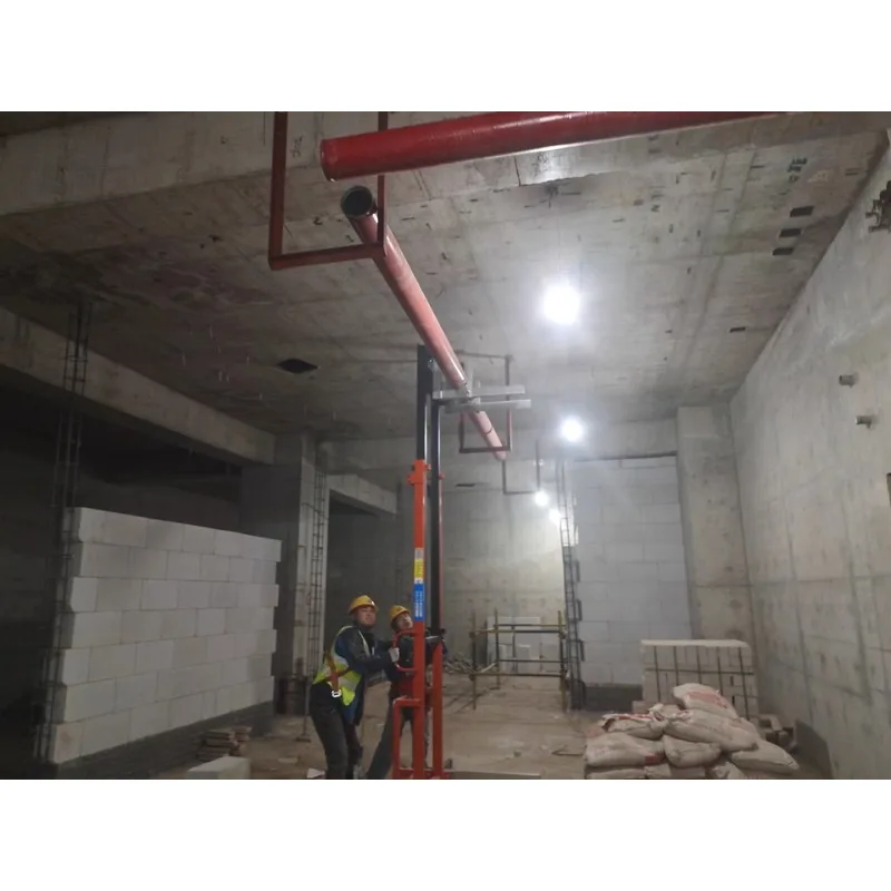 Вентиляционный канал 220 В, электрический подъемный кран, противопожарная защита, монтажный подъемник для кондиционирования воздуха, платформа с двумя рычагами