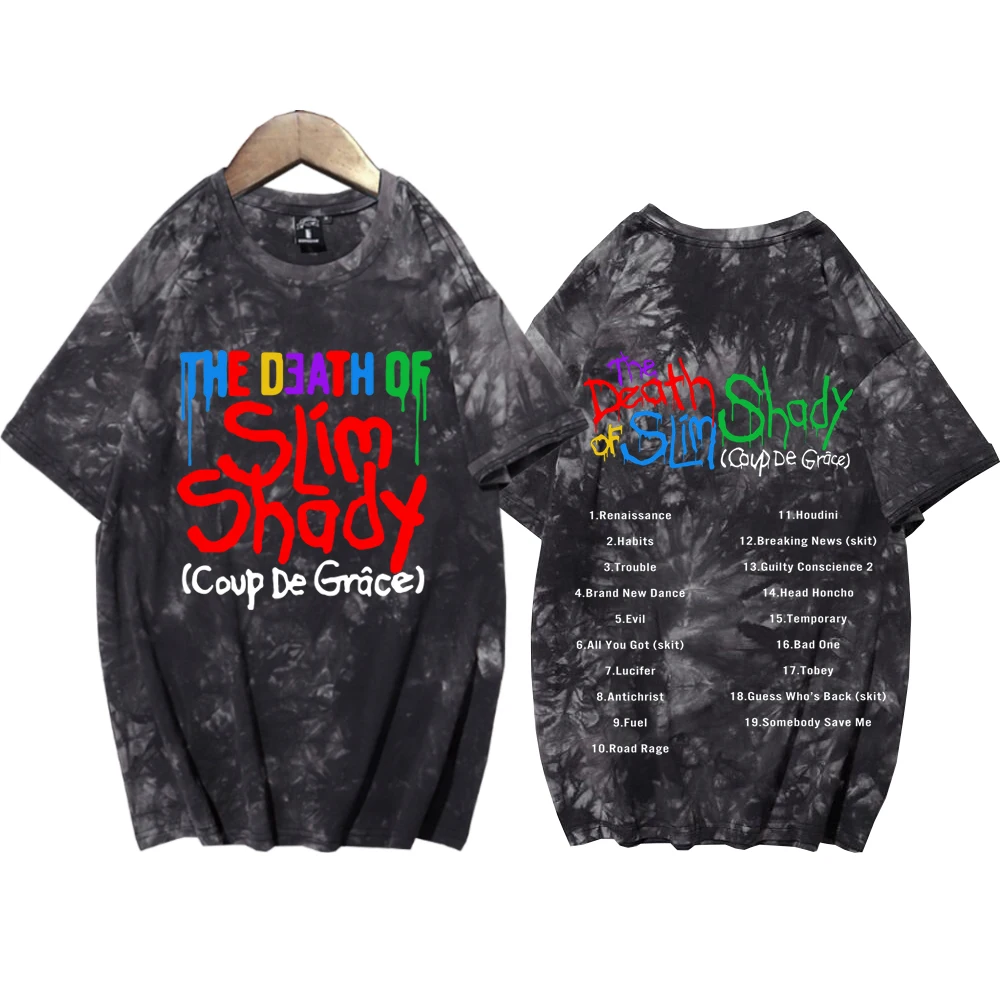 Eminem New Album The Death of Slim Shady Coup De Grace Tracklist Tie Dye Tshirts Women