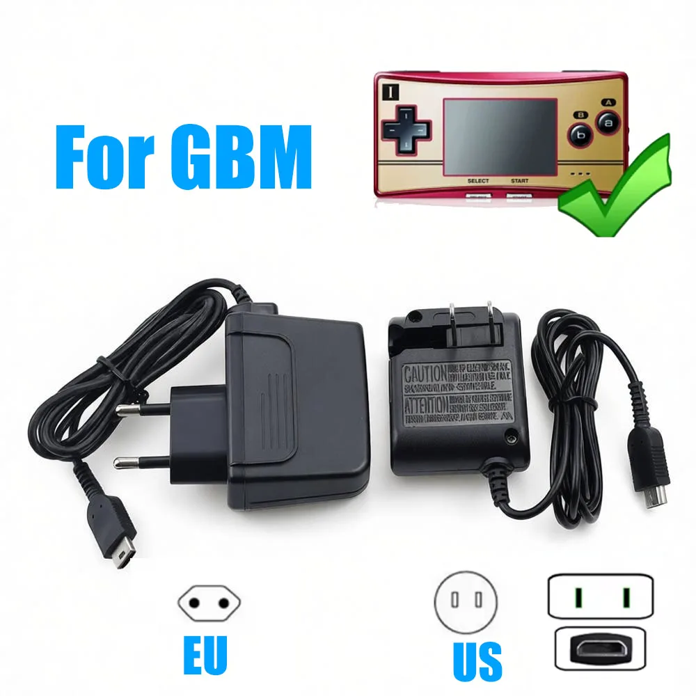 High Quality EU US Plug Home Wall Charger For GBM AC Power Supply Adapter For Nintend Gameboy Micro GBM