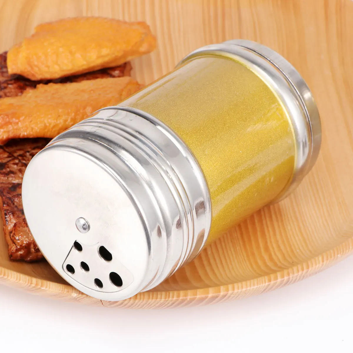 

3 pcs 3 Sizes Stainless Steel Seasoning Shaker Set Dust Proof Moisture Resistant Salt Sugar Pepper Spice Powder Kitchen Bbq