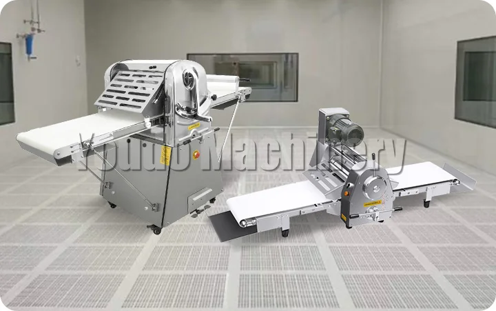 Semi Auto Commercial Tabletop Bread Croissant Dough Roller Puff Shortening Machine Pastry Dough Sheeter For Home Restaurant Use