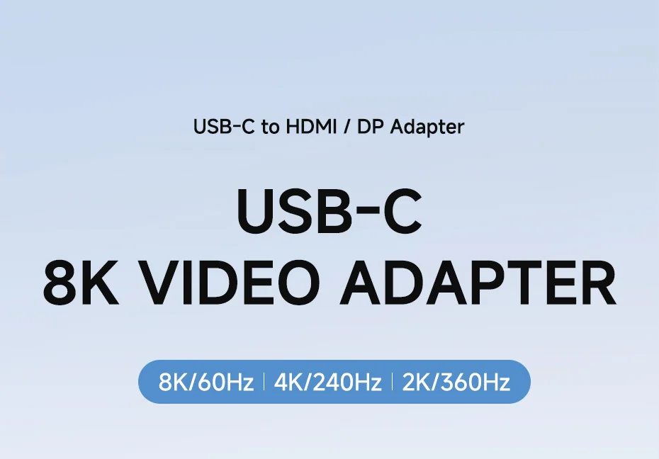Hagibis USB-C to HDMI/DisplayPort Adapter 8K 60Hz
