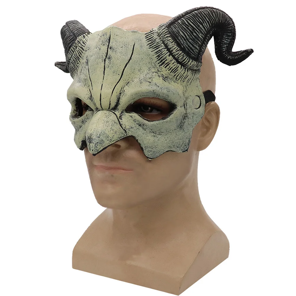 1 قطعة قناع الشيطان نصف الوجه حفلة الهالوين الدعامة يتوهم الجدة زي ملحق لمهرجان تنكر تأثيري #5