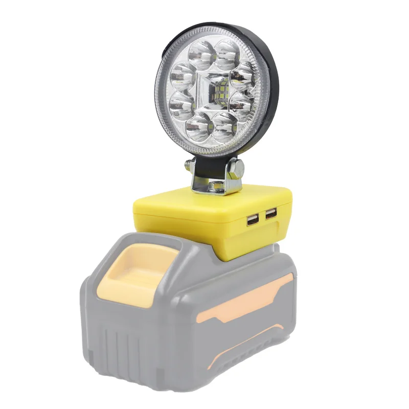 Lampu Sorot elektrik lampu kerja LED mobil 3 inci untuk Dewalt 18V 20V 60V baterai Li-ion Bank daya USB DCB206