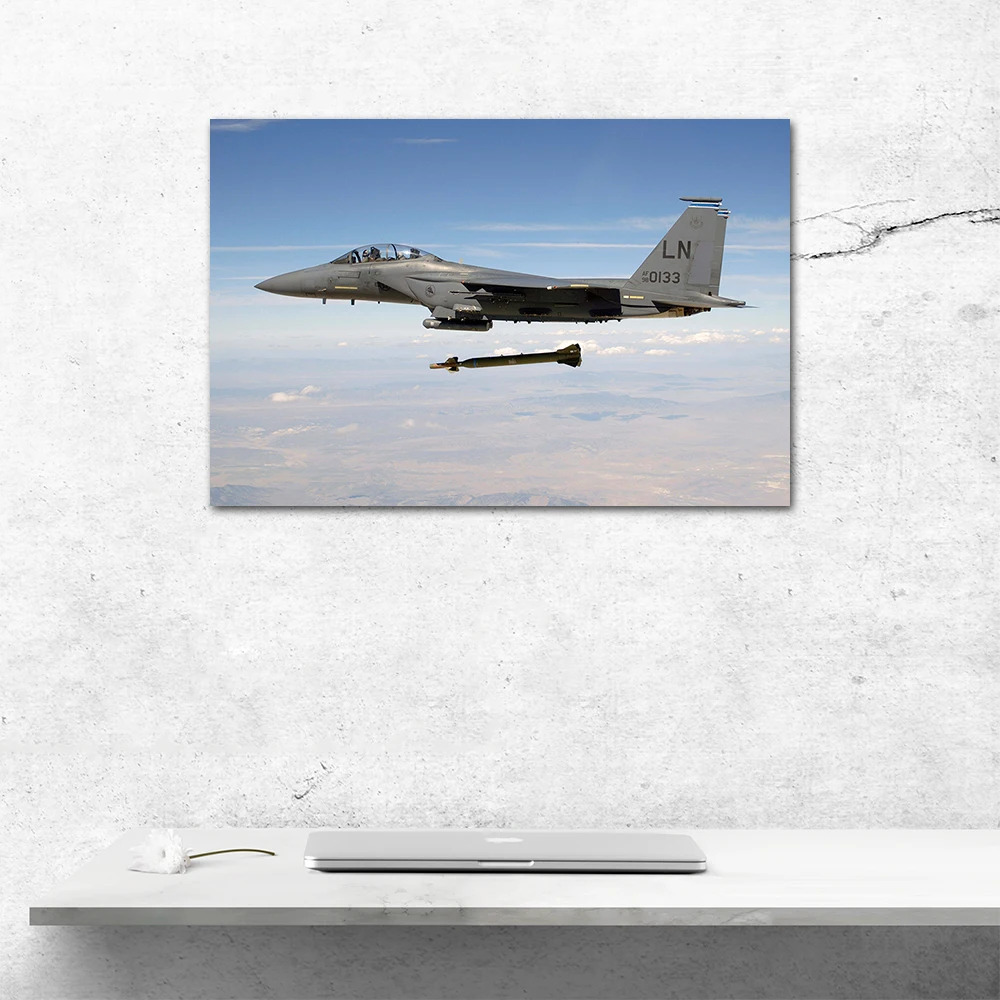 Fighter Jet F15 Poster Airplane Canvas Painting Print Wall Art Picture Bathroom Living Room Bar Home Decor