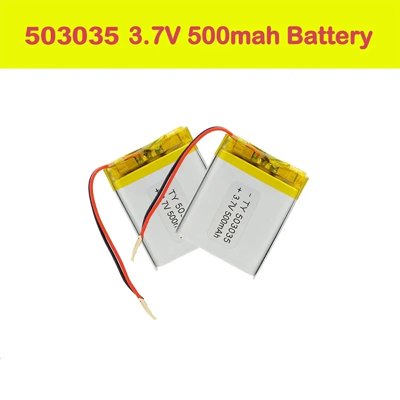 500mAh 3.7V  Lithium Polymer Rechargeable Battery 503035 For GPS MP3 MP4 Toy Bluetooth Speaker Headset Smart Watch Power Bank