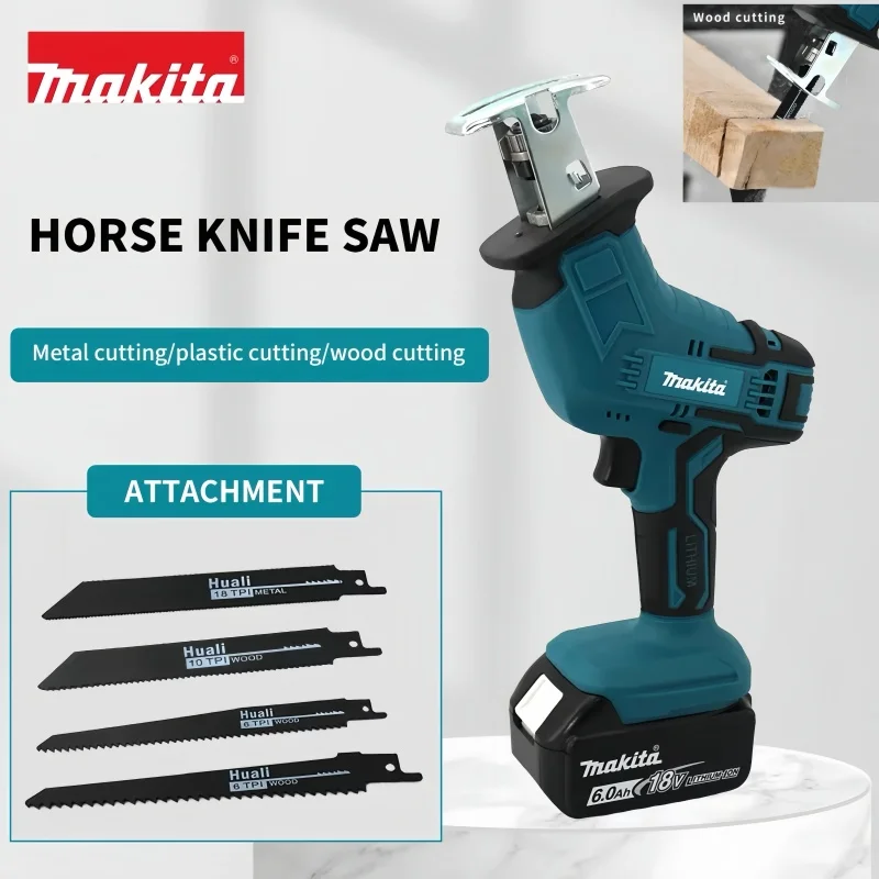 

ML-505 Makita Cordless Brushless Electric Reciprocating Saw Rechargeable Wood Metal Cutting Saw Portable Saw Power 18V Tool.