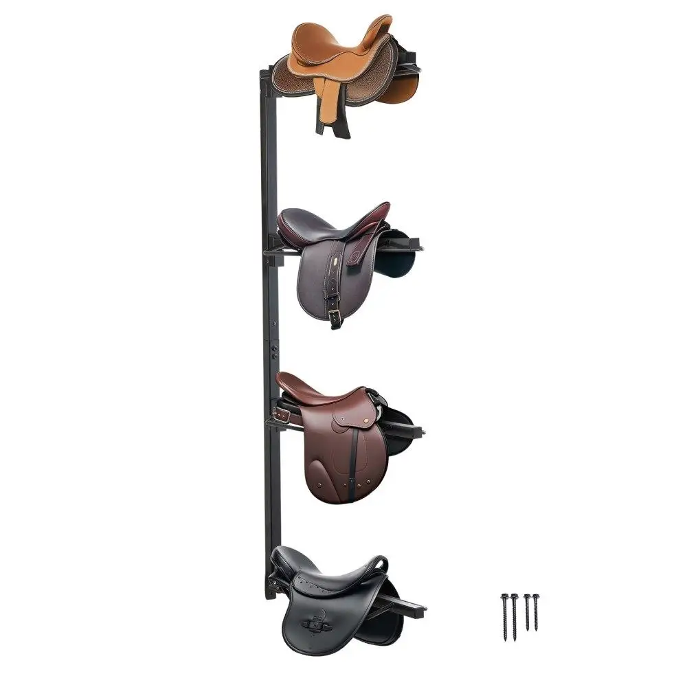 

Wall Mounted Saddle Rack Four Tier Western English Horse Saddle Holder