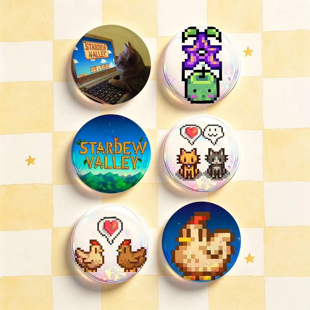 Stardew V-Valley Custom Badges 75mm 44mm 25mm 32mm 58mm Hat Backpack Accessories Toys Collect Gifts Large