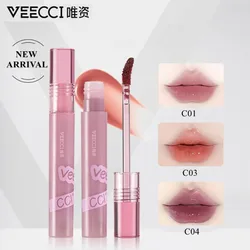 VEECCI Water Light Lip Stain Lip Gloss Liquid Lipstick Matte Shimmer Moisturizing Lip Glaze Plumping Lips