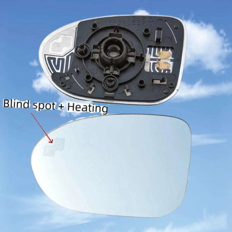 

For Mazda MX5 MX-5 2009-2018 Blind spot heating side-view mirror Cafoucs Rearview Mirror Glass Lens With Heated Function