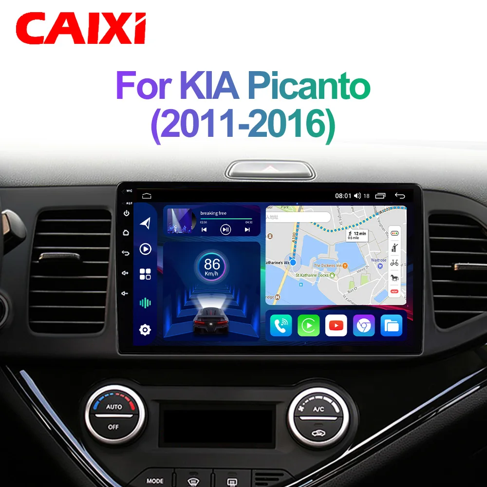 CAIXI CC9 8Core 2din Android 14 Carplay Car Radio Multimidia For KIA PICANTO Morning 2011-2016 LHD Navigation GPS IPS Head Unit