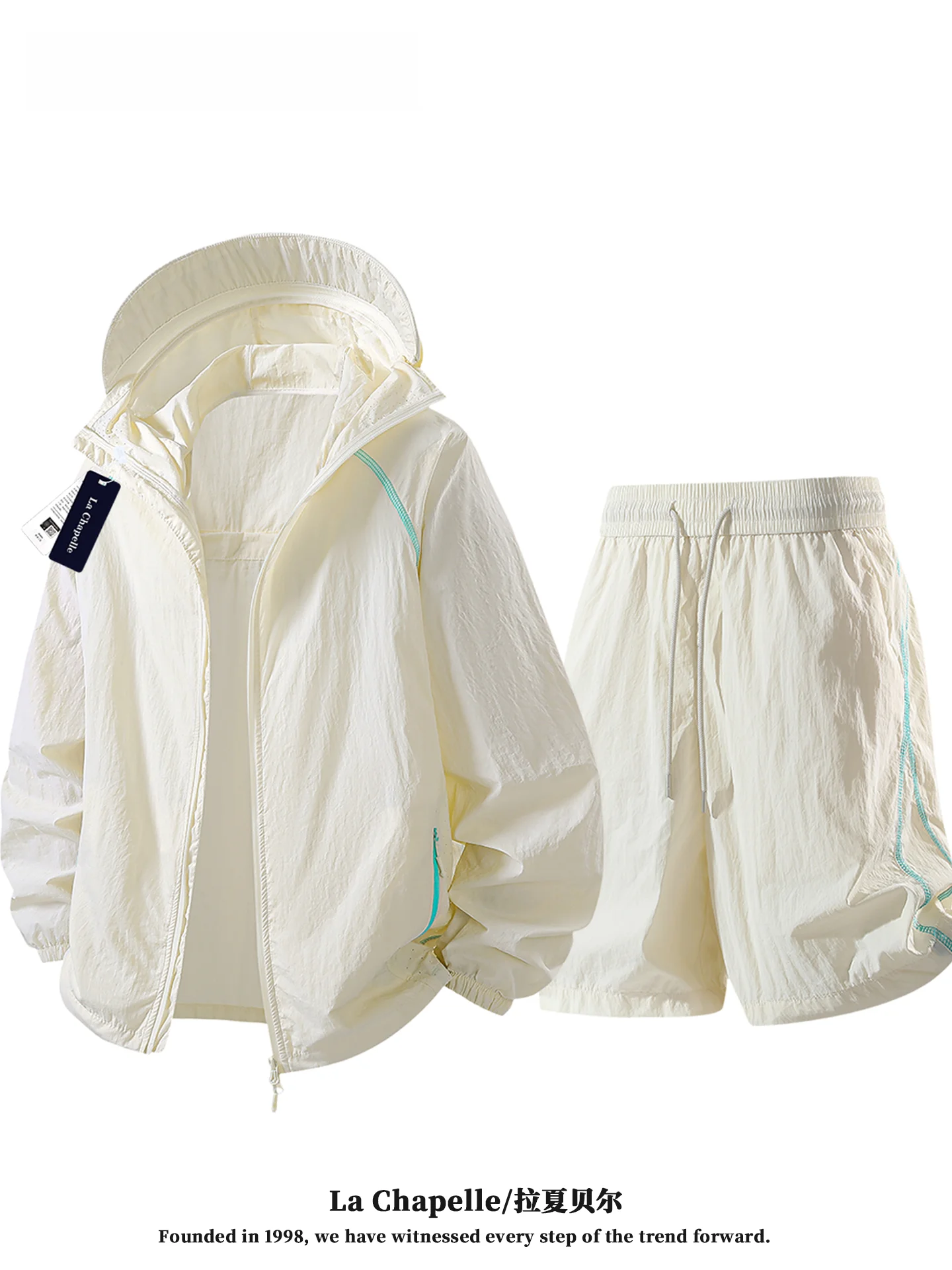 la-chapelle-summer-2026-upf50-ice-silk-couple-style-two-piece-suit-sunscreen-shorts-casual-sportswear-youth-nylon-fabric