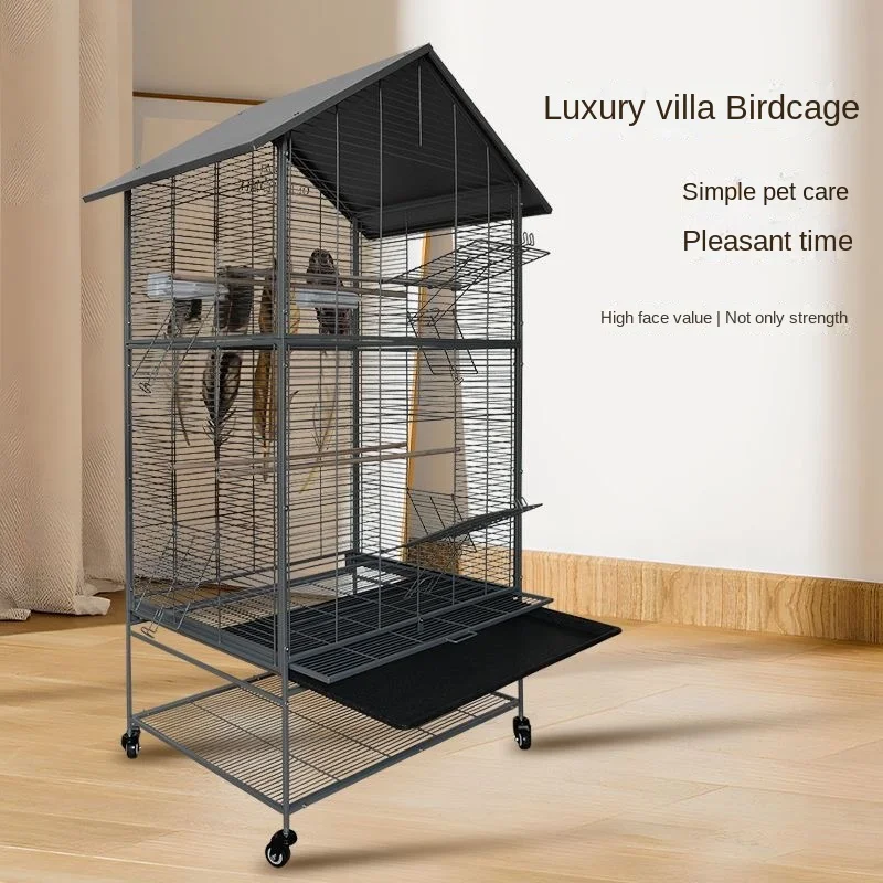 

Bird Cage Parrot Cage Tiger Skin Xuanfeng Luxury Villa Reinforced Large Breeding Viewing Cage