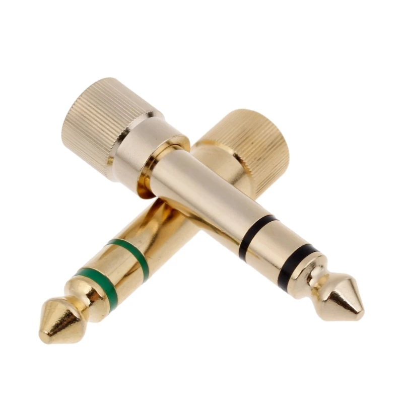 1 szt. Wtyk 6.5 6.35mm wtyk męski do 3.5mm złącza żeńskiego wzmacniacz słuchawkowy mikrofonu Adapter Audio przetwornika AUX 6.3 3.5mm