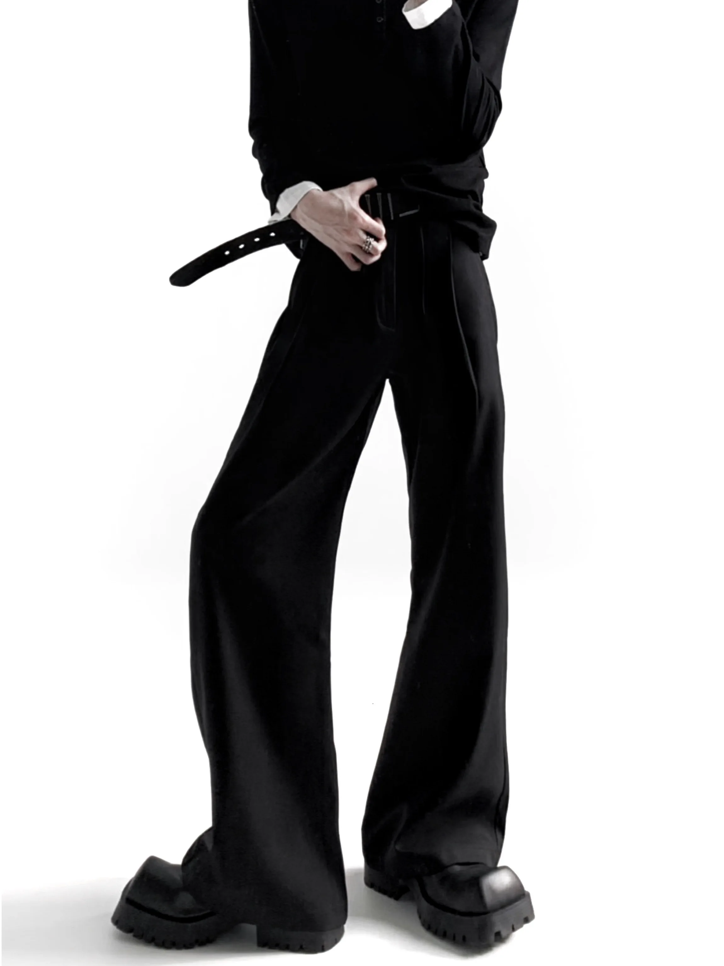 Men's 2025 Autumn New Niche Trousers Male Three-Dimensional Fashion Chic Pants Men's High-End Straight Loose Comfort Long Pants