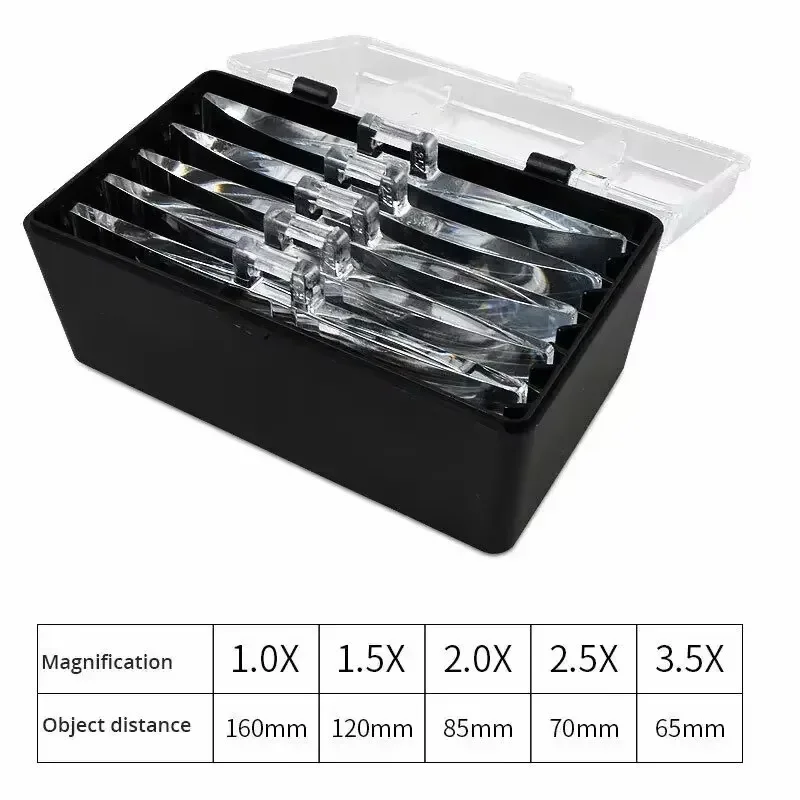 1.0X To 3.5X แฮนด์ฟรีแว่นขยาย LED แว่นขยาย 2 ไฟ LED สําหรับซ่อมนาฬิกาอ่านแว่นขยาย