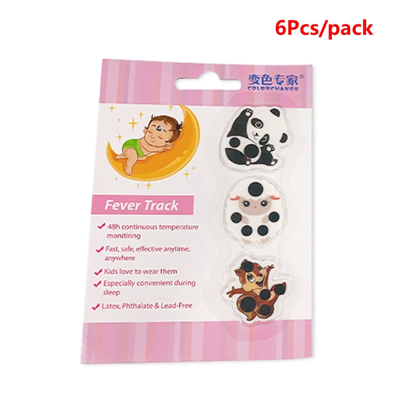 

3PCS/Pack FDA Cartoon Thermometer Temperature Sticker Color Changing Baby Forehead Temperature Sticker Thermometer