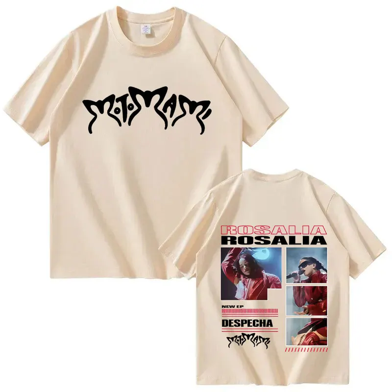 المغني روزاليا موتومامي جولة 2025 الهيب هوب Tshrit الرجال النساء الملابس الجمالية Harajuku الجمالية Tshrits عادية قصيرة الأكمام المحملة #5