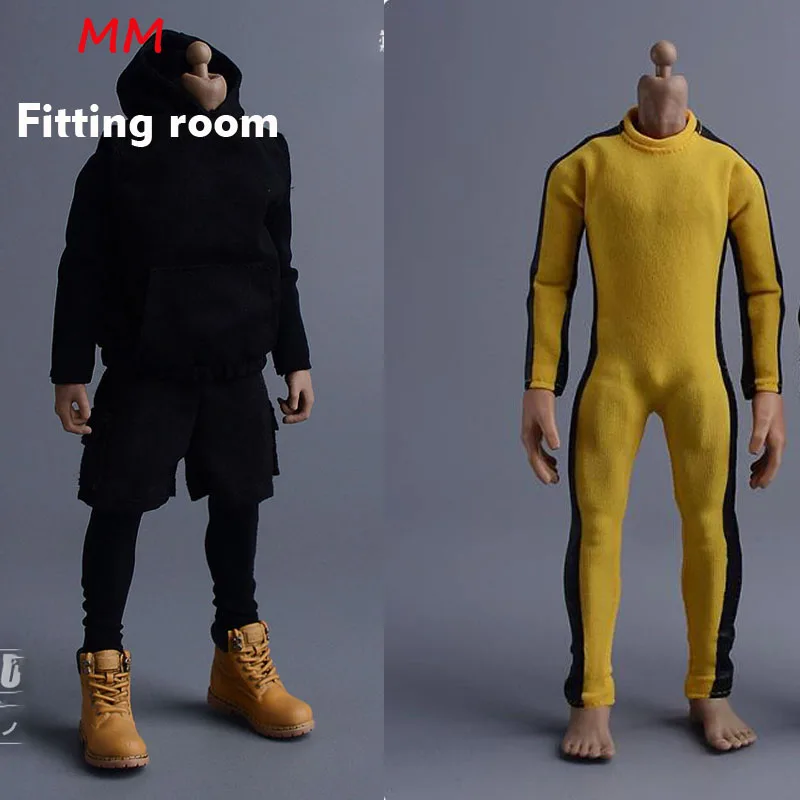 

1/12 Male Soldier clothes Kung Fu bodysuit Fit 6'' action figure