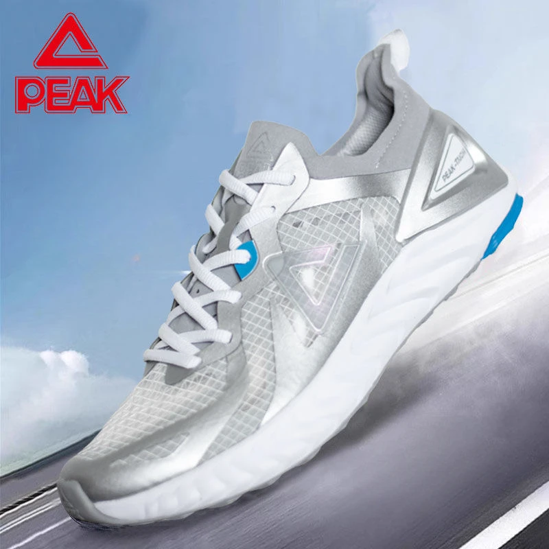 Peak\'s Official Running Shoes for Men, New Sports Cushioning, Breathable, Ultra-light, Wear-resistant, Casual Walking Shoes