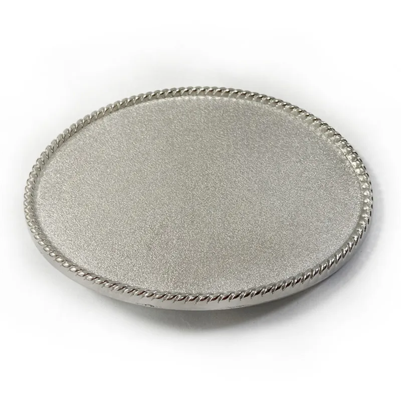 Zinc alloy elliptical light plate belt buckle - Western cowboy style, European style, smooth buckle