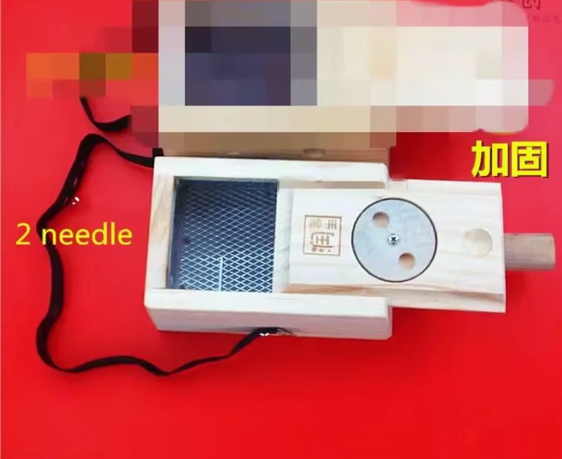 Acupuncture point massage device medical use Two Holes solid wood moxibustion box moxibustion box appliance wood moxa burner