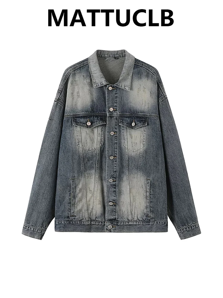 

2024 осень зима женская корейская мода винтажная отбеливающая джинсовая куртка Y2k оверсайз ковбойское пальто 2000-х годов студенческий стиль Tide новинка