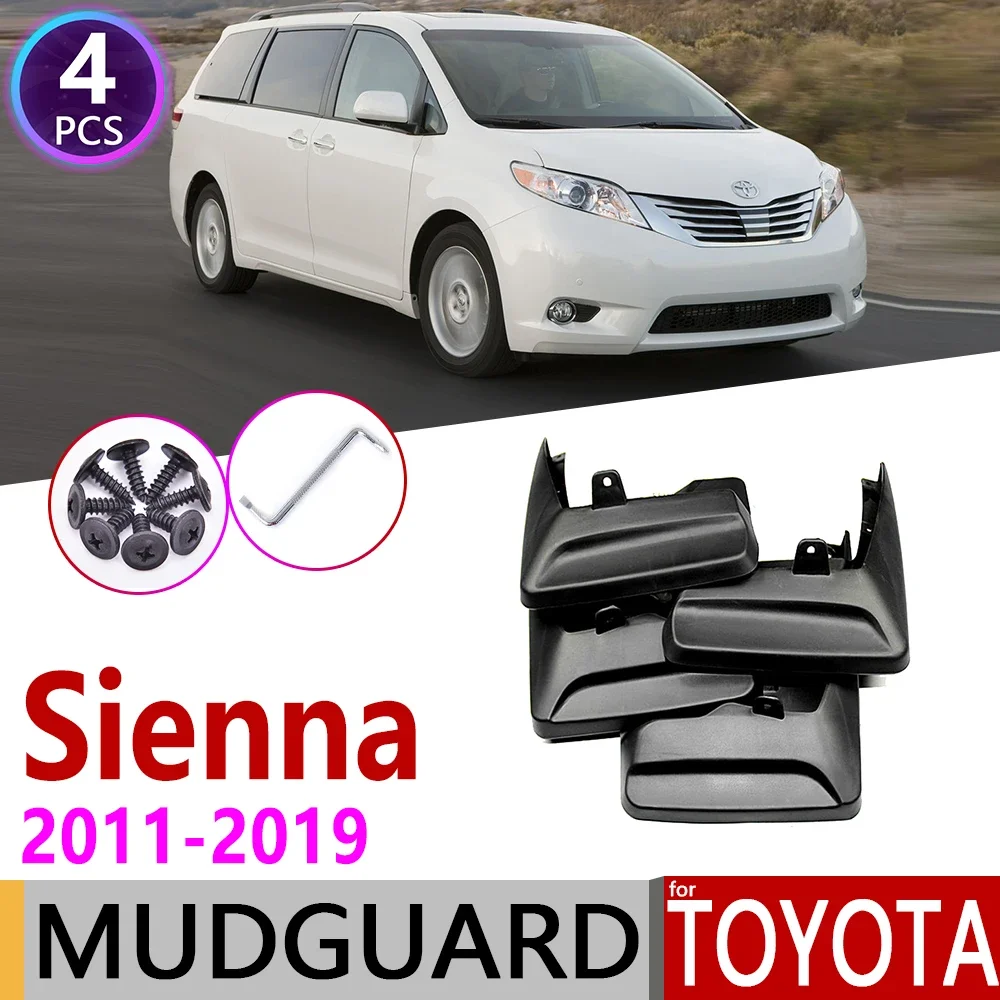 Mudflap for Toyota Sienna XL30 2011~2019 Fender Mud Guard Splash Flaps Mudguards Accessories 2012 2013 2014 2015 2016 2017 2018