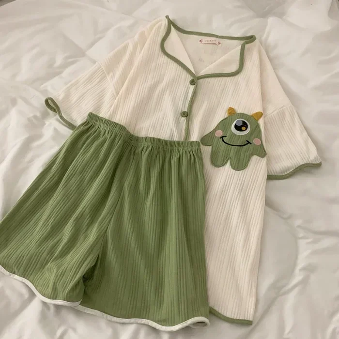 Sanrio Kawaii Anime Kuromi Summertime pigiama Set Cute Sweet Cartoon Pochacco manica corta Loungewear regali adorabili per le ragazze