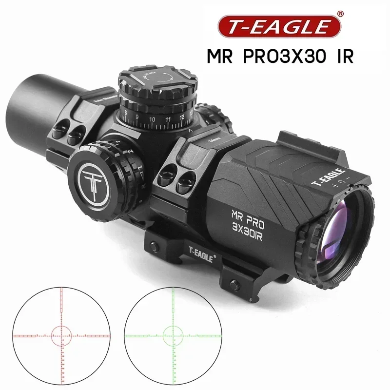 T-Eagle Optical Airsoft Gun Weapons Lunettes MR Pro 3x30IR 34mm Tube Rifle Scope For Hunting Pistol Sight Airgun Riflescope