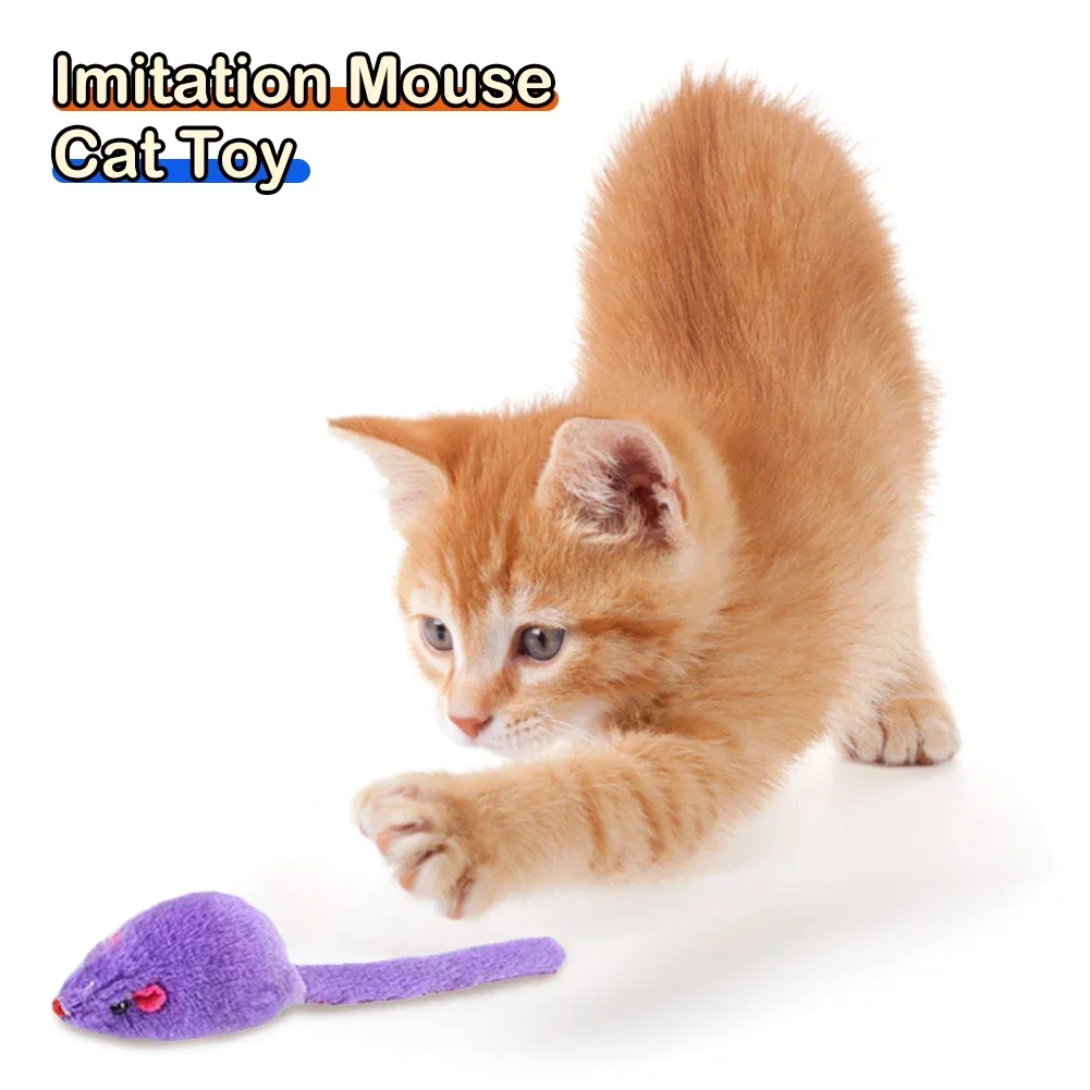 Juguetes peluche ratón coloridos, resistentes para gatos y perros - imagen 5