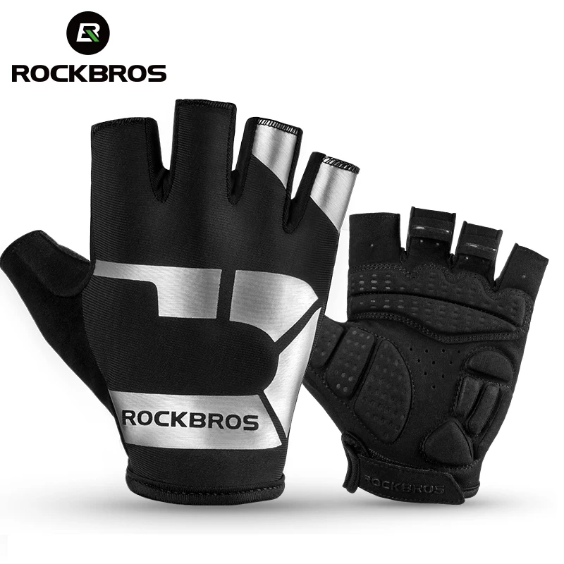 

ROCKBROS Anti-slip Cycling Gloves Shock Absorption Breathable Bicycle Gloves Men's Women Comfortable Outdoor Gym Sports Gloves