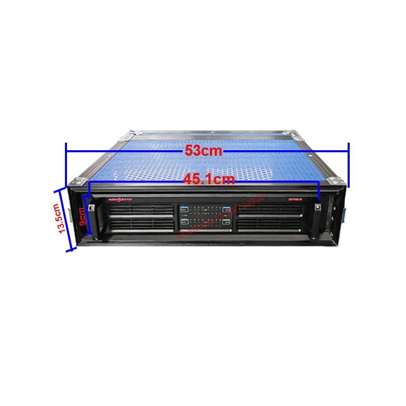 

2U Flight Case LED Video Processor Aluminum Flight Case Storage Box can support Novastar MCTRL4K, VX16S CVT4K Vdwall LVP615S,