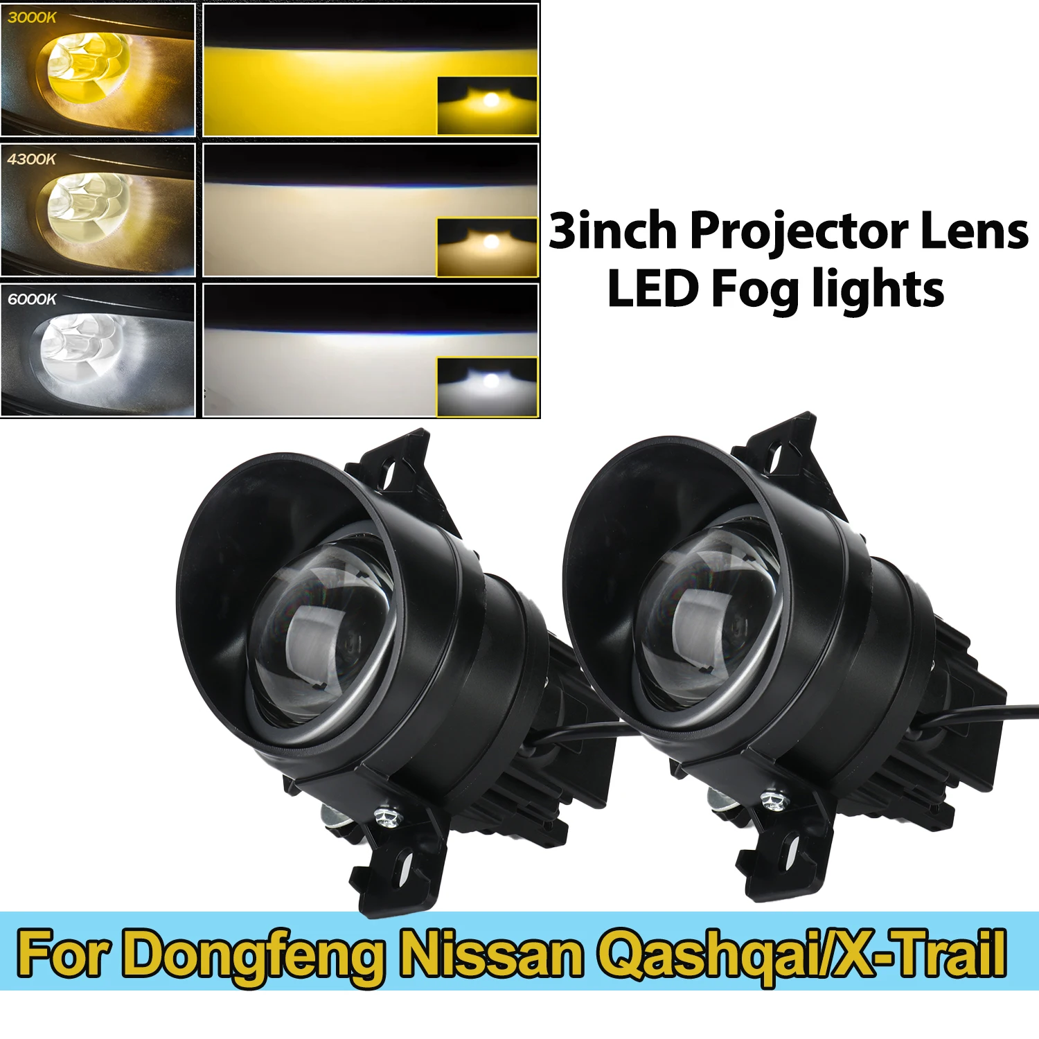 Bi Led Projector Lens 3 Inch - 3인치 LED 3색 자동차 안개등 프로젝터