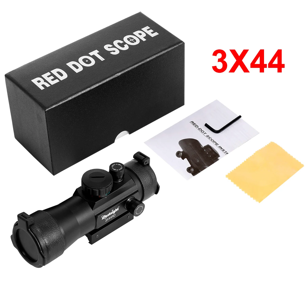 3X44 الأخضر ريد دوت نطاق البصر 2X40 ريد دوت 3X42 البصريات التكتيكية Riflescope صالح 11/20 مللي متر السكك الحديدية 1X40 بندقية البصر للصيد #6