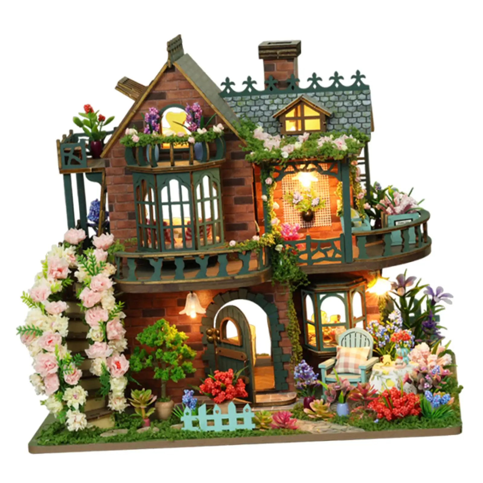 

DIY Miniature House Kit 3D Puzzle Playset for Women Girls DIY Crafts Birthday Gift Mini House Building Kit Fairy Garden Model