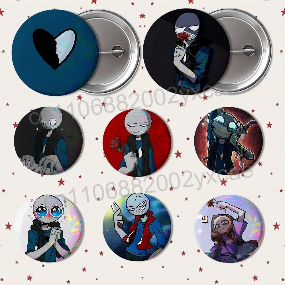 

cool game Your Boyfriend Peter Reflective Pin Tinplate Round Brooch Cartoon Cosplay Badges for Bag Hat Toys Gifts