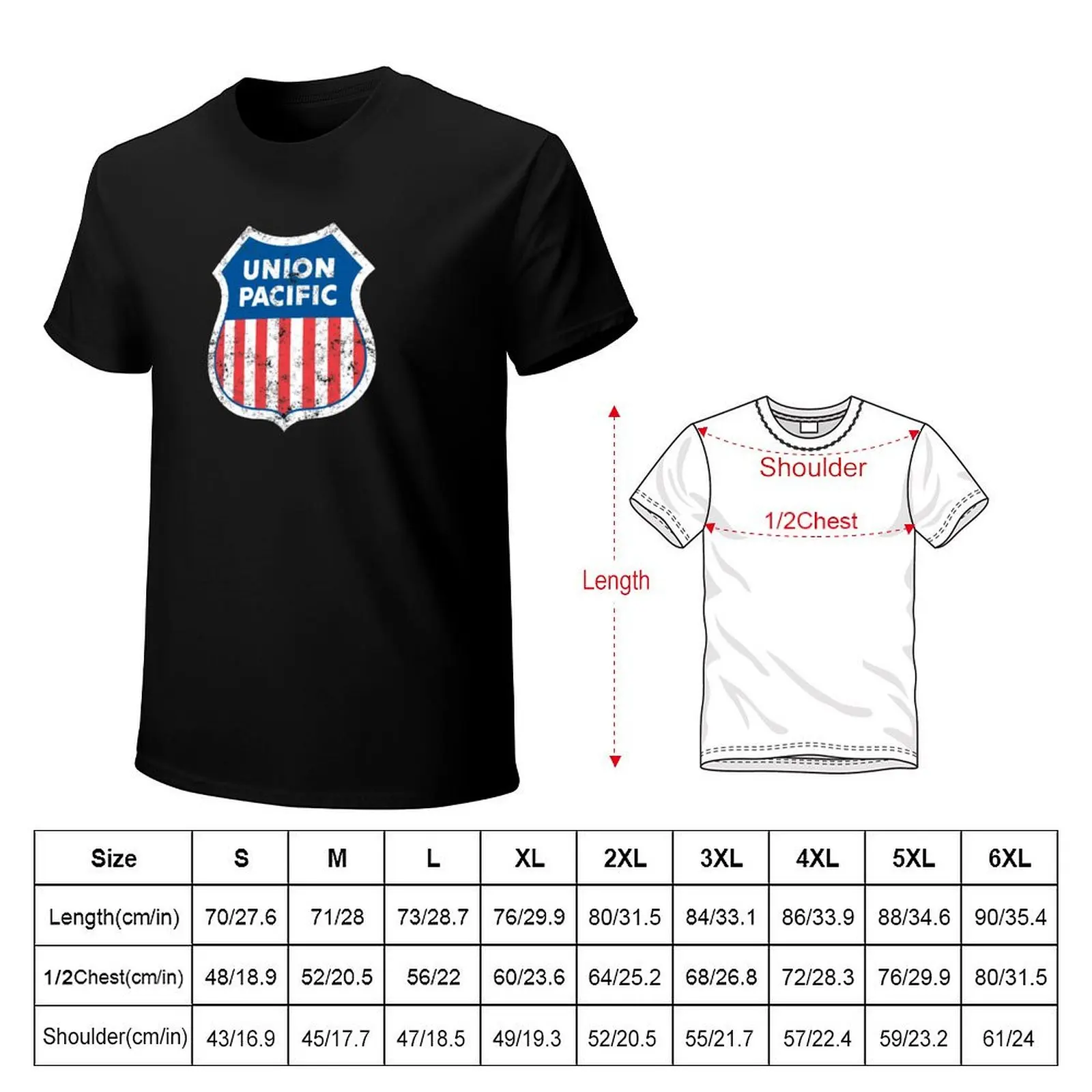 Union Pacific (Distressed) T-Shirt Fashion Letter Print T-Shirt