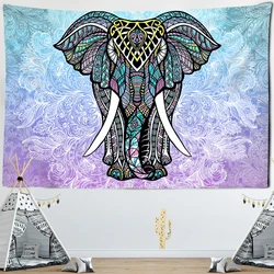 Style Elephant Tapestry Wall Hanging Yoga Mat for Home Bedroom Decor Mandala Psychedelic Polyester Tapestry