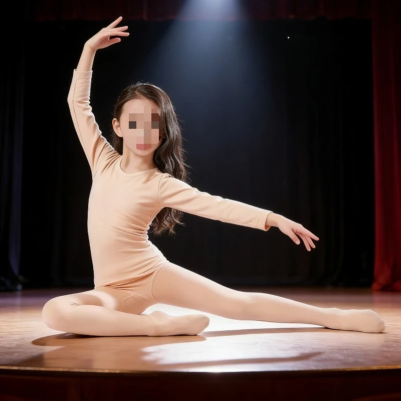 

Топ для танцев телесного цвета для девочек: удобная базовая футболка для тренировок и выступлений