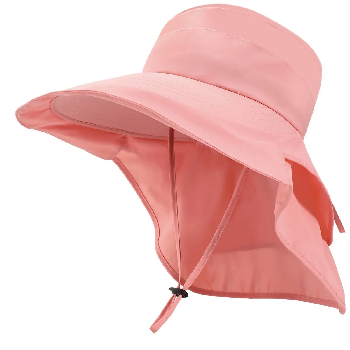 Fishing Hat Neck Flap Women Men Summer Sun Protection Big Brim Cap With String Accessory For Beach Climb Gardening Hike Work