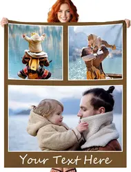 Personalized flannel blanket with photos, the best Bestie custom blanket memory souvenir ever, collage art