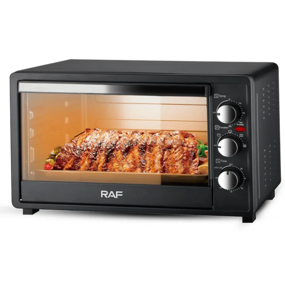 Electric Oven 40L Multifunction Free Timing Toaster Oven Grills Bakes Roasts Stainless Steel